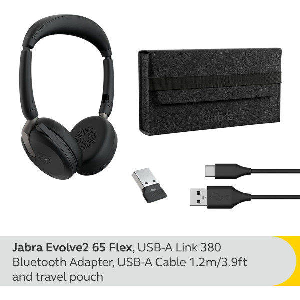 Jabra Evolve2 65 Flex Wireless Stereo Headset (Microsoft Teams)