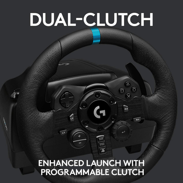 Logitech G923 Racing Wheel and Pedals for PS5, PS4 and PC - Black