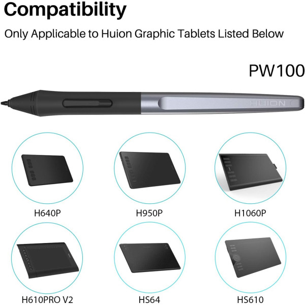 Huion PW100 Battery-Free Stylus for Huion Tablets