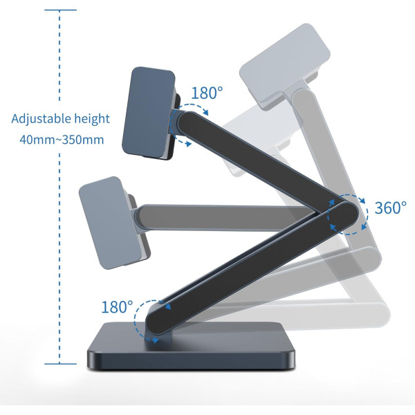 WiWU AH801 Adjustable 8-in-1 USB-C Tablet Hub Stand