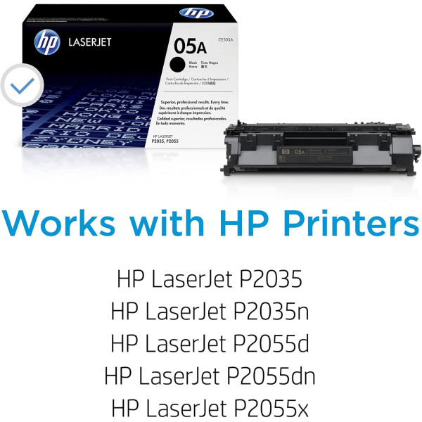 HP 05A Black Original LaserJet Toner Cartridge - CE505A