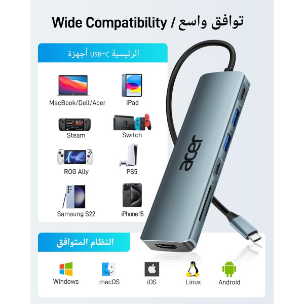 Acer 7-in-1 USB-C Multiport Hub