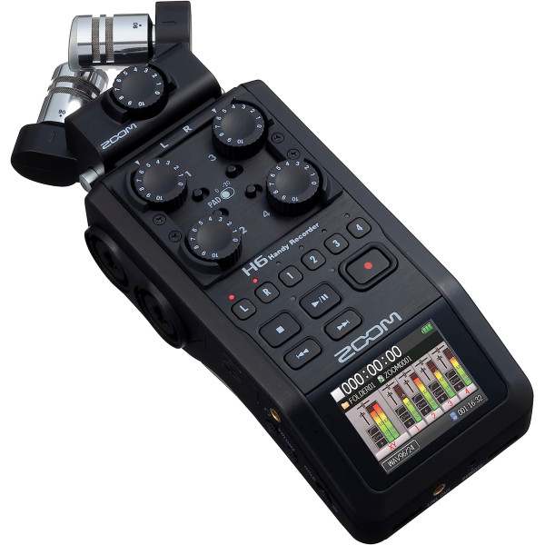 Zoom H6 All Black 6-Input / 6-Track Portable Handy Recorder