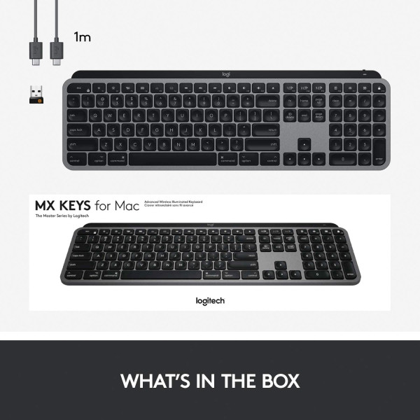 Logitech MX Keys Advanced Illuminated Wireless Keyboard for Mac 