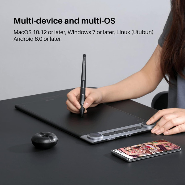 HUION Inspiroy Dial 2 Wireless Graphics Drawing Tablet