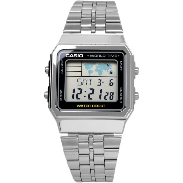 Casio Men's Classic A500WA-1 Silver Stainless-Steel Quartz Watch