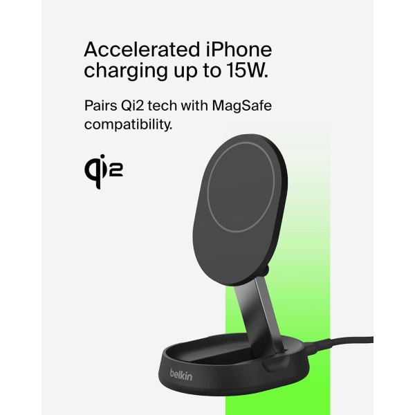 Belkin BoostCharge Pro Convertible Magnetic Wireless Charging Stand with Qi2 15W