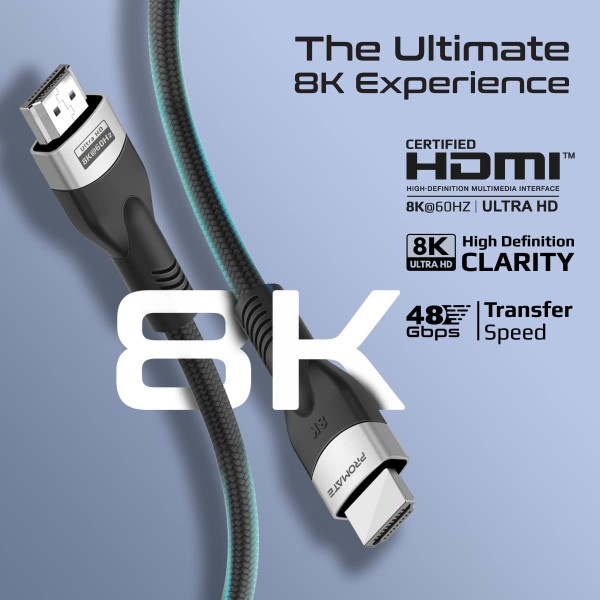 Promate PrimeLink8K-500 8K 48Gbps HDMI 2.1 Cable 5M