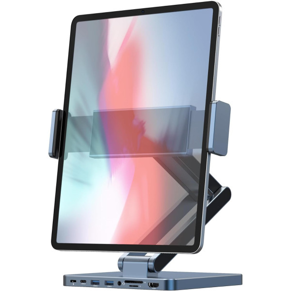 WiWU AH801 Adjustable 8-in-1 USB-C Tablet Hub Stand