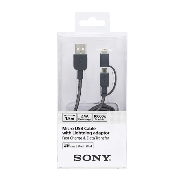 Sony MicroUSB Cable with Lightning Adaptor 