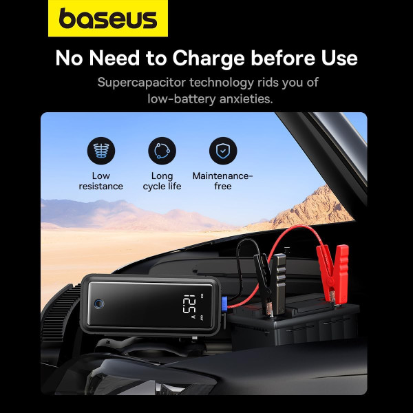 Baseus Super Energy Mega Series Supercapacitor Car Jump Starter 3000A