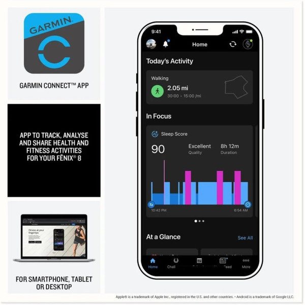 Garmin Fenix 8 Solar Sapphire GPS Smartwatch 47mm 