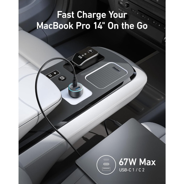 Anker 535 USB-C 3-Port Car Charger 67W