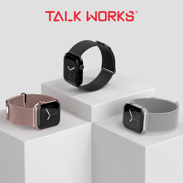 TALK WORKS Stainless Steel Mesh Loop Watch Band for Apple Watch