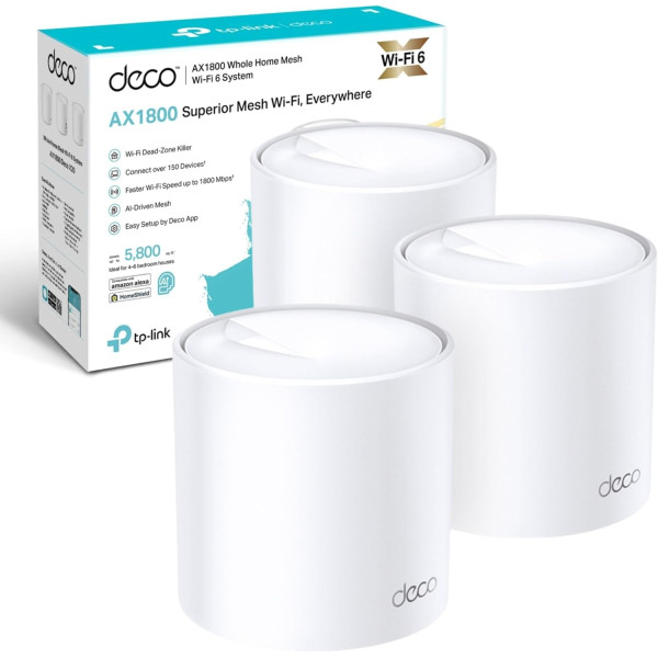 TP-Link Deco X20 AX1800 Whole Home Mesh Wi-Fi 6 System - 3 Pack