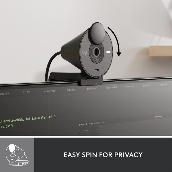 Logitech Brio 300 Full HD Webcam with Privacy Shutter