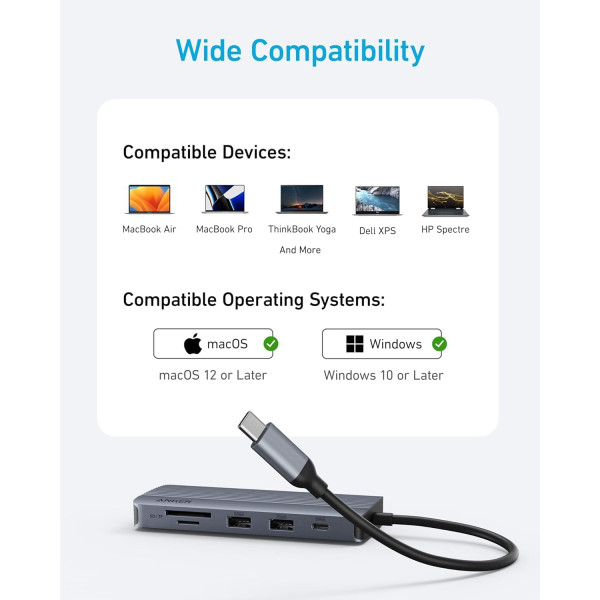 Anker USB-C Hub 10-in-1 with Dual Display