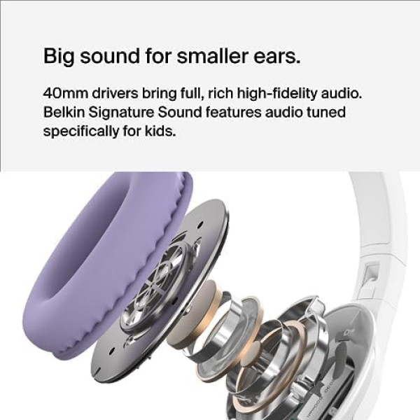 Belkin SoundForm Inspire Wireless Over-Ear Headset for Kids