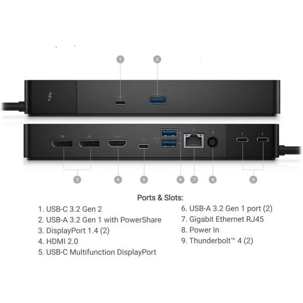 Dell WD22TB4 Thunderbolt 4 Docking Station 130W