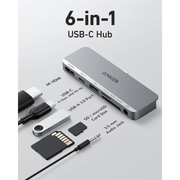 Anker 541 USB-C Hub 6-in-1 For iPad