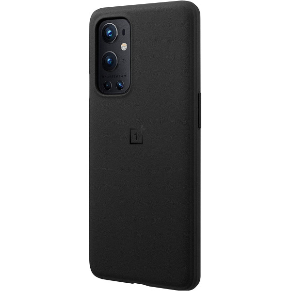 OnePlus 9 Sandstone Silicone Bumper Case - Black