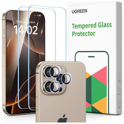 Ugreen iPhone 16 Pro Max 2-pack Screen Protector with Lens Protector