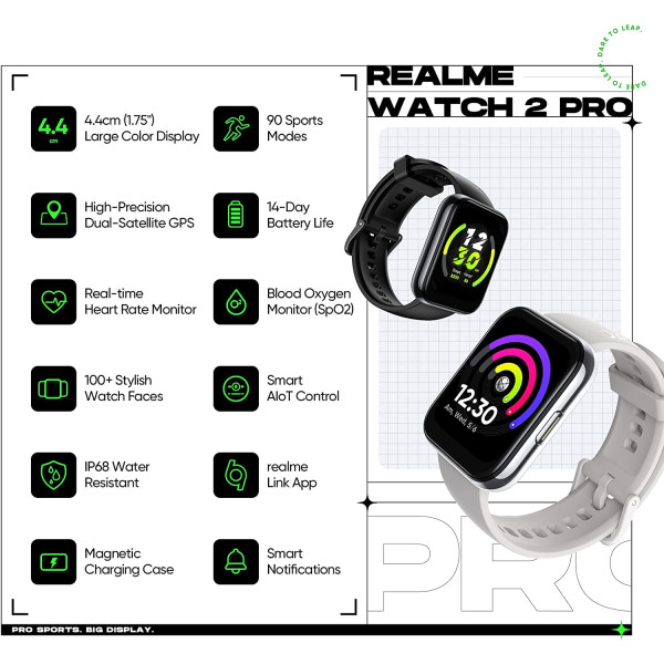 realme Smart Watch 2 Pro Smartwatch with GPS (Neo Grey) 