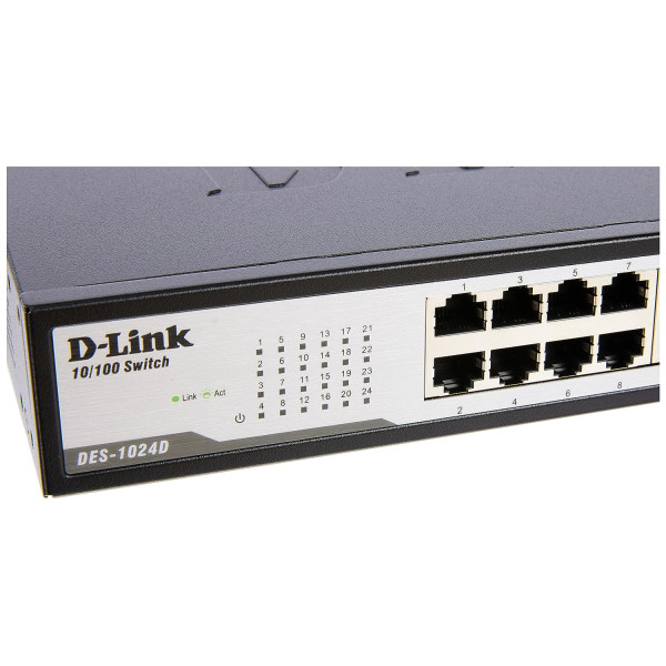 D-Link DES-1024D 24-Port Fast Ethernet Unmanaged Desktop Switch