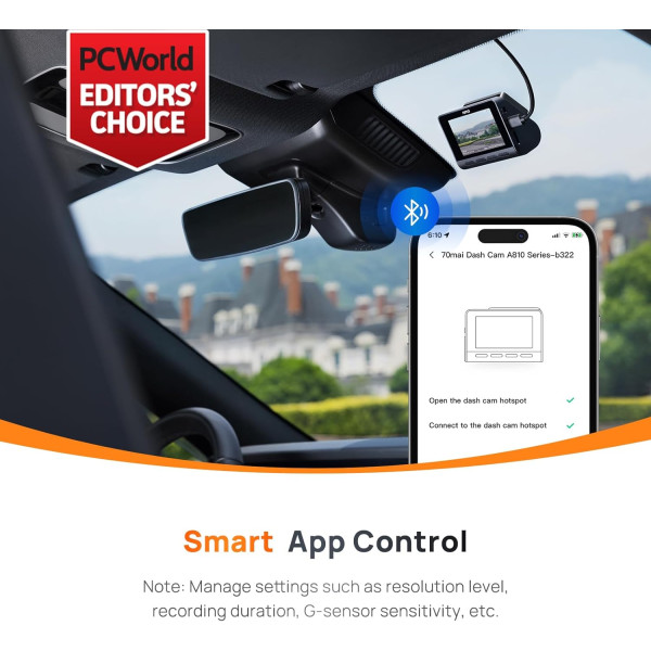 70maiA810 4K HDR Dual-Channel Dash Cam