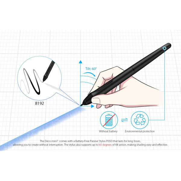 XP-PEN Deco Mini 7 V2 Graphic Drawing Tablet