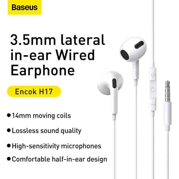 Baseus Encok H17 Wired Earphone With Mic