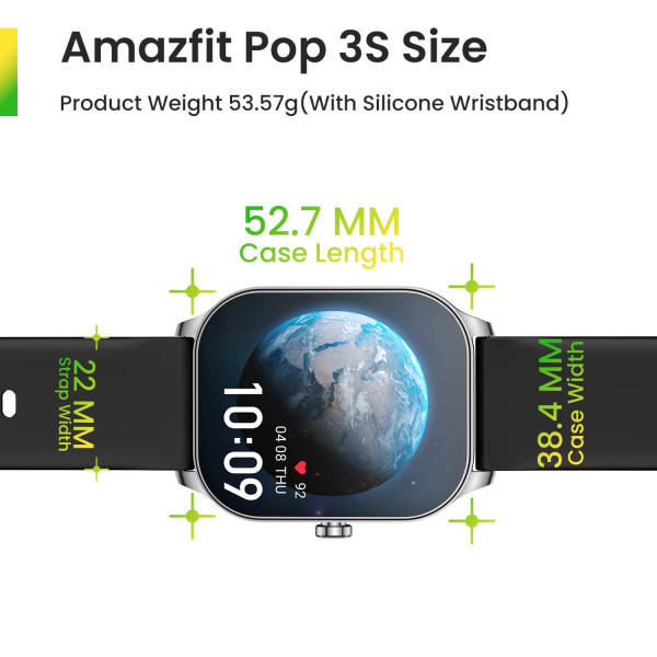 Amazfit Pop 3S Smart Watch with Bluetooth Calling