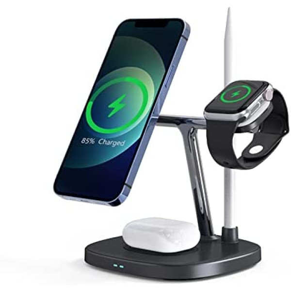 WIWU M8 Power Air 15W 4 In 1 Wireless Charger - Black