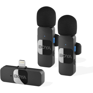 BOYA BY-V2 Dual Wireless Lavalier Microphone for iPhone