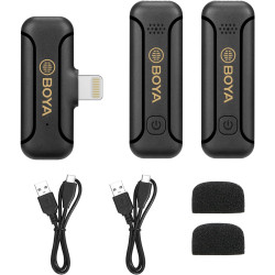 BOYA BY-WM3T2-D2 Dual-Channel Wireless Microphone for iPhone