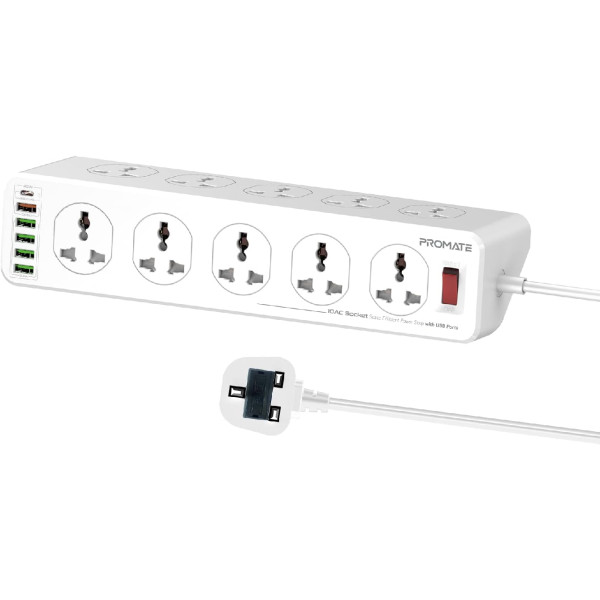 Promate PowerMatrix-3M 10-Port Power Strip 