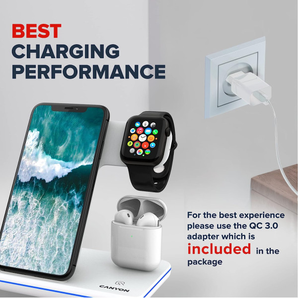 CANYON 3-in-1 QI Wireless Charging Station