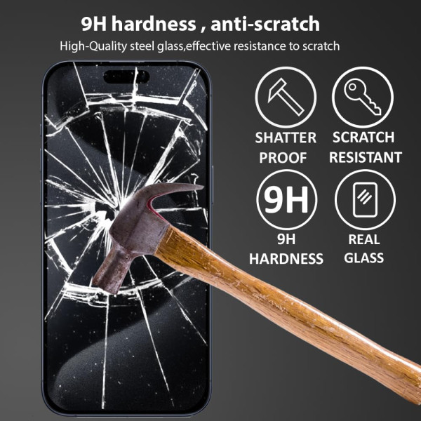 Anti-Glare Privacy Glass Screen Protector for iPhone 16 Plus