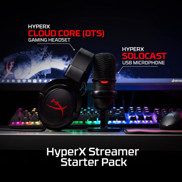 HyperX Streamer Starter Pack Wired Headphones + Mic