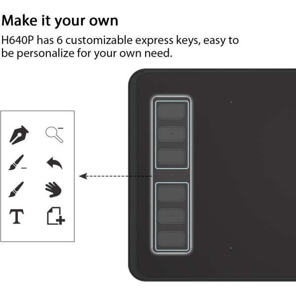 HUION Inspiroy H640P Graphics Drawing Tablet 