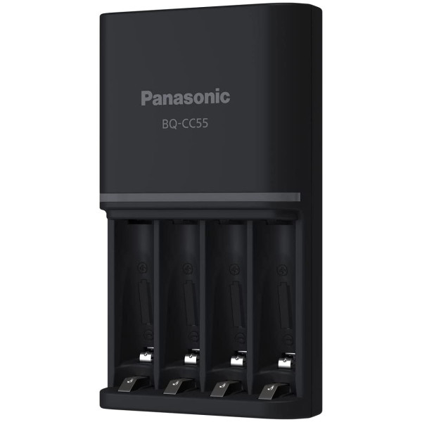 Panasonic eneloop pro Charger with Pack of 4 AA 2550mAh Rechargeable Batteries