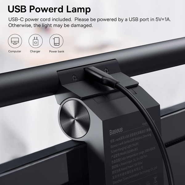 Baseus i-wok Series USB Stepless Dimming Screen Hanging Light