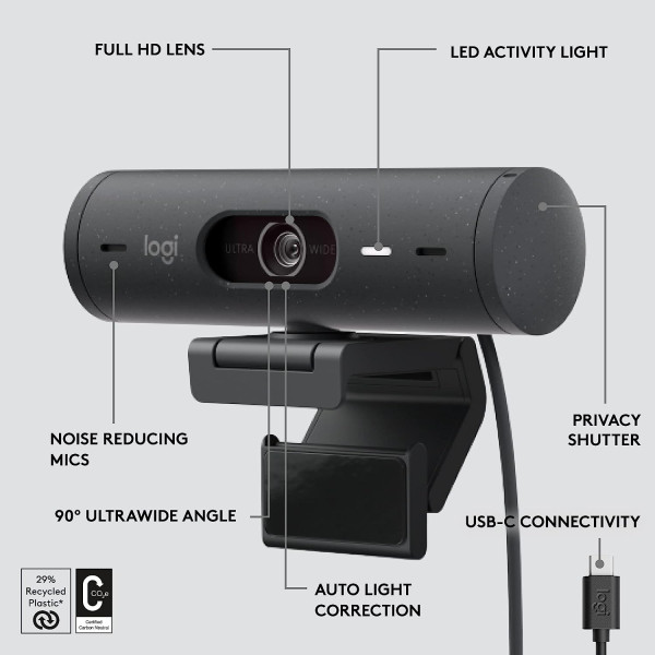 Logitech Brio 500 Full HD Webcam