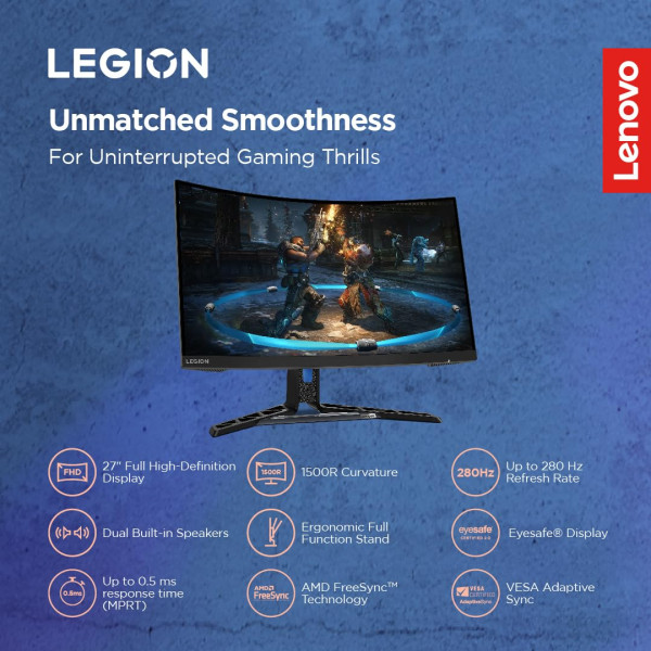 Lenovo Legion R27fc-30 27-inch FHD 280Hz Curved Gaming Monitor