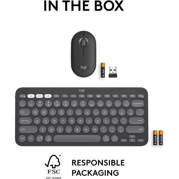 Logitech Pebble 2 Combo Wireless Keyboard &  Mouse