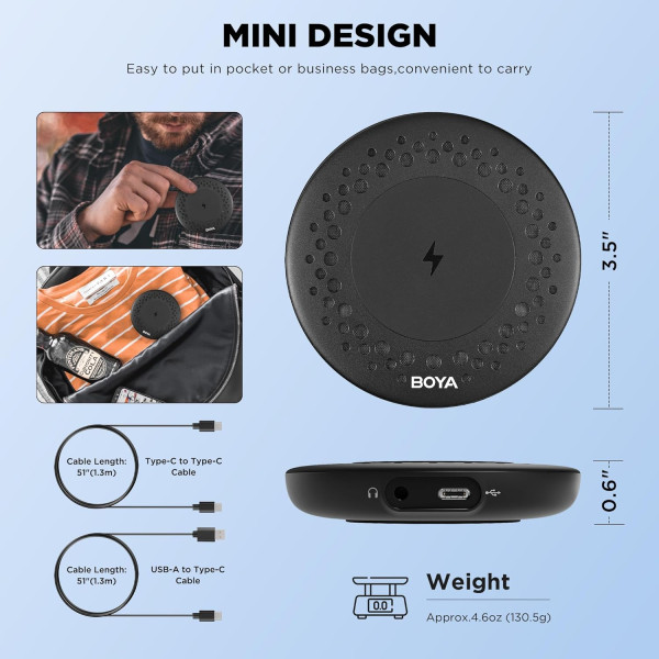 BOYA Blobby USB Conference Microphone with Wireless Charger