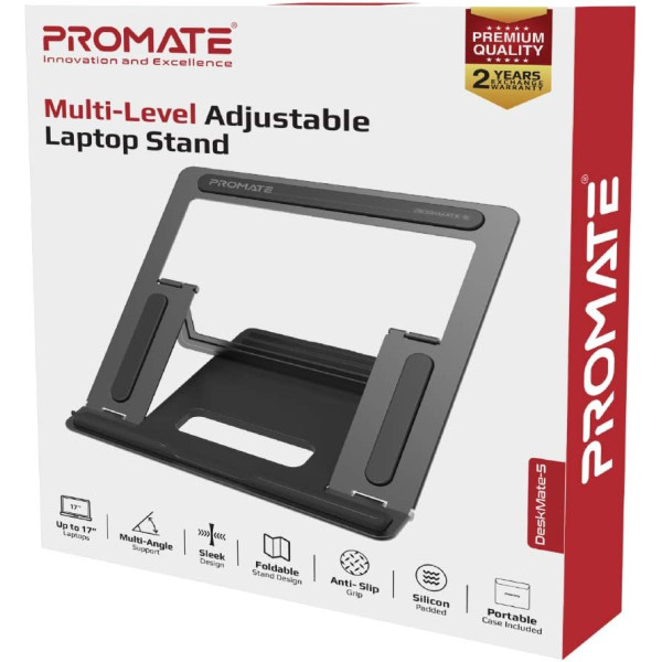 Promate DeskMate-5 Multi-Level Adjustable Laptop Stand