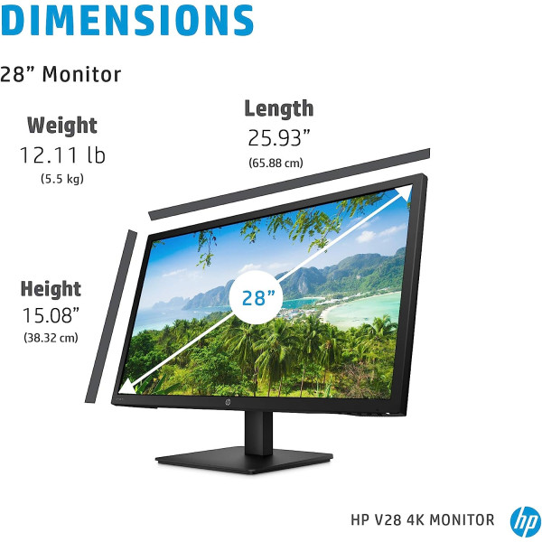 HP V28 28 inch 4K UHD TN Monitor 