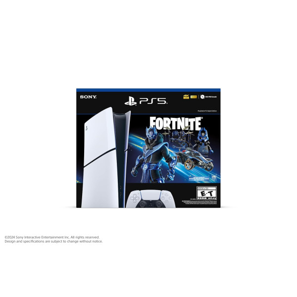 Sony PlayStation 5 Slim Console Digital Edition - Fortnite Cobalt Star Bundle