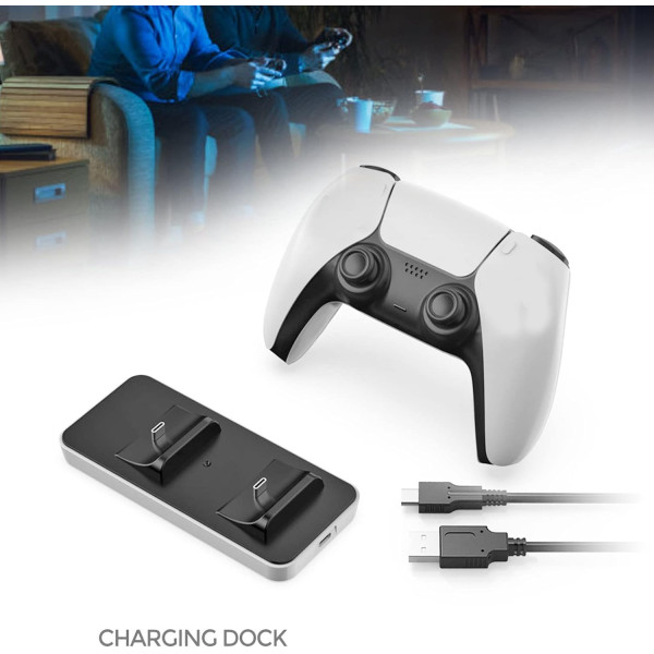 DOBE Vertical Stand with Game Rack & Controller Charging Dock 